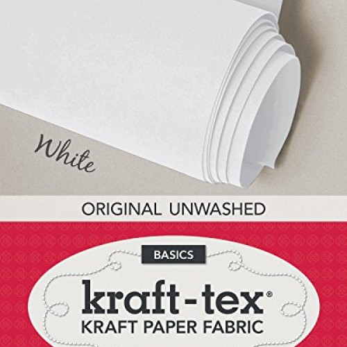 kraft-tex White Original Unwashed: Kraft Fabric Paper, 19” x 1.5 Y...