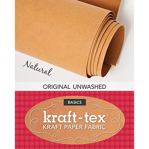 kraft-tex Natural Original Unwashed: Kraft Paper Fabric, 19” x 1.5...