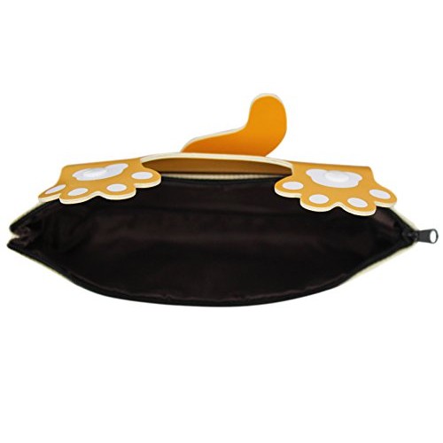 CC-US Canvas Pencil Case Holder Cat Paws Pen Box Zipper Stationery...