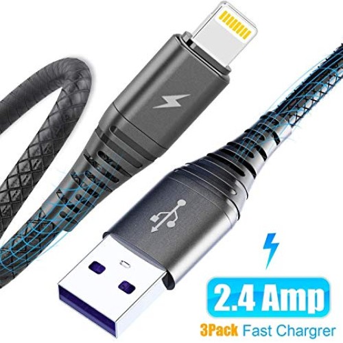 3Pack 3ft Charger Cable CABEPOW for Long 3 Foot iPhone Charger Cor...