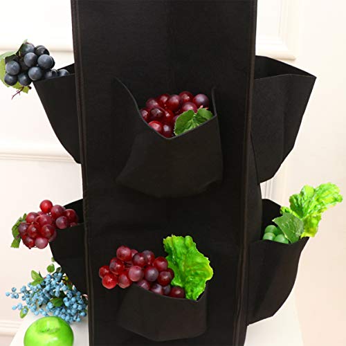 Cabilock Hanging Strawberry Planter Felt Garden Vegetable Growing ...