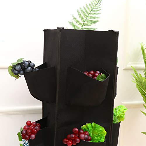 Cabilock Hanging Strawberry Planter Felt Garden Vegetable Growing ...