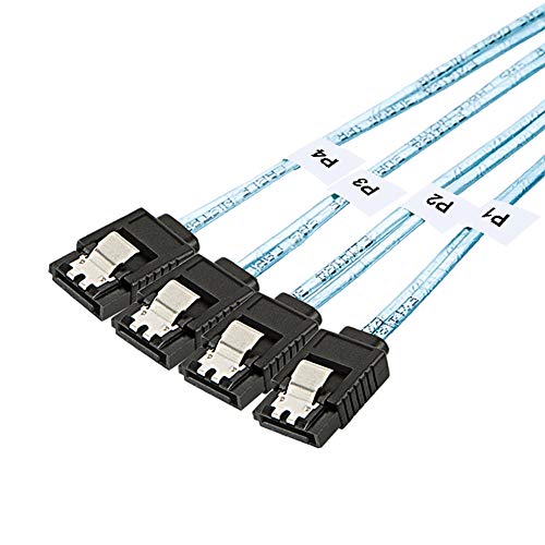 CableCreation SFF-8644 to 4 Sata 7 Pin Cable, External Mini SAS HD...