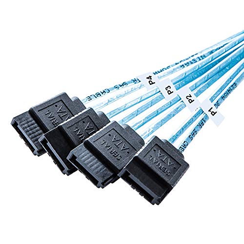 CableCreation SFF-8644 to 4 Sata 7 Pin Cable, External Mini SAS HD...