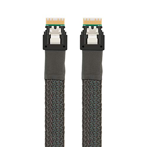 CableCreation SFF-8654 to SFF-8654 Cord, Slim Line SAS 4.0 SFF-865...