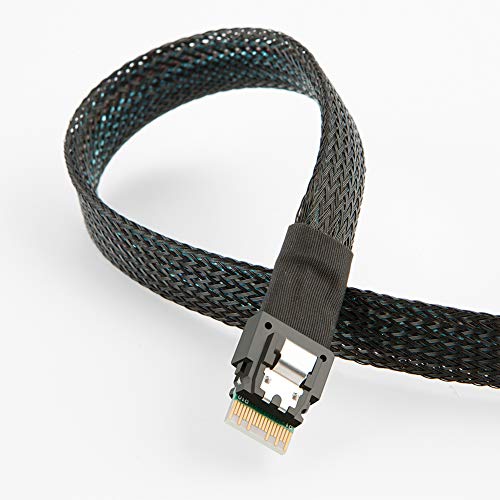 CableCreation SFF-8654 to SFF-8654 Cord, Slim Line SAS 4.0 SFF-865...