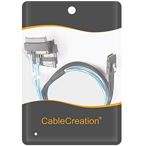 Mini SAS Cable with SATA Power, CableCreation Internal Mini SAS 36...