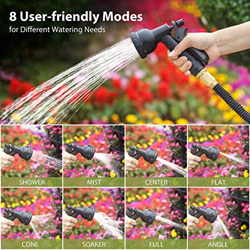 CACAGOO Garden Hose, 75 FT Lightweight Water Hose, 3/4 Solid Bras...