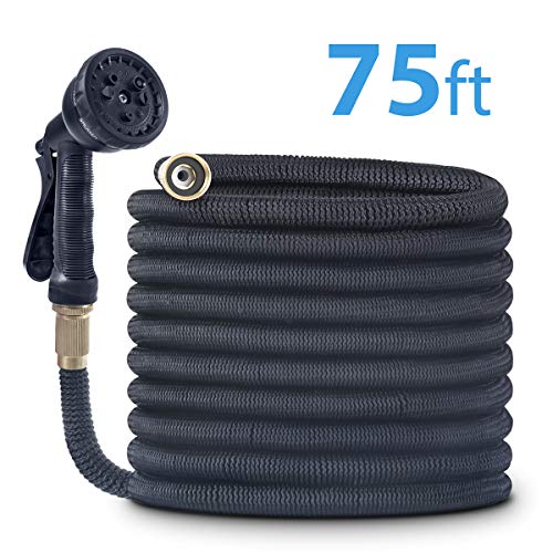 CACAGOO Garden Hose, 75 FT Lightweight Water Hose, 3/4 Solid Bras...
