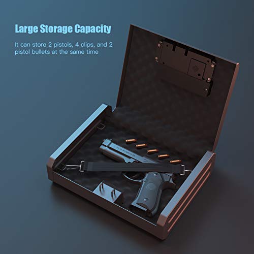 CACAGOO Safe, Biometric Safe Smart Pistol Safe for Home, H...