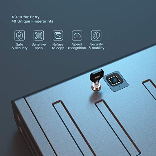 CACAGOO Safe, Biometric Safe Smart Pistol Safe for Home, H...