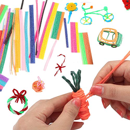 500 Piece Wax Craft Sticks for Kids -13 Colors, Non-Toxic Wax Stri...