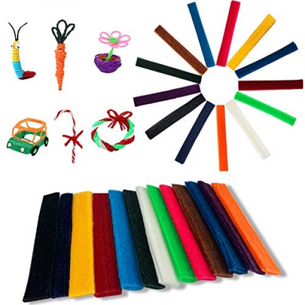 500 Piece Wax Craft Sticks for Kids -13 Colors, Non-Toxic