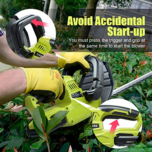 CACOOP 20V 22in Cordless Hedge Trimmer with Battery and Charger,5....