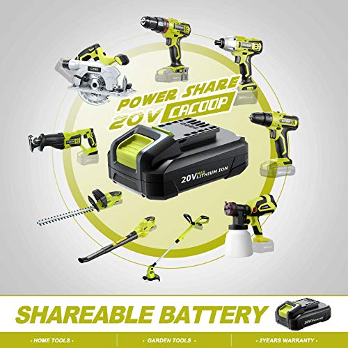 CACOOP 20V 22in Cordless Hedge Trimmer with Battery and Charger,5....