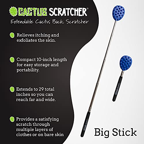XL Big Stick Extendable Cactus Back Scratcher, Sturdy, Sharp, Sati...