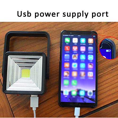 Cacyy Solar Flashlight Light, Solar Spotlight Emergency Light Chan...