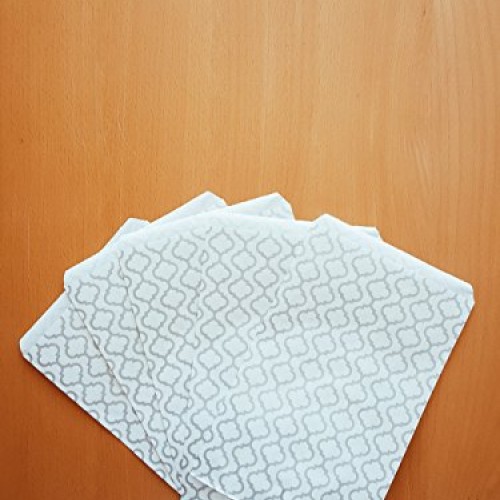 200 pcs Shimmering Silver Trellis Pattern Paper Merchandise Gift B...