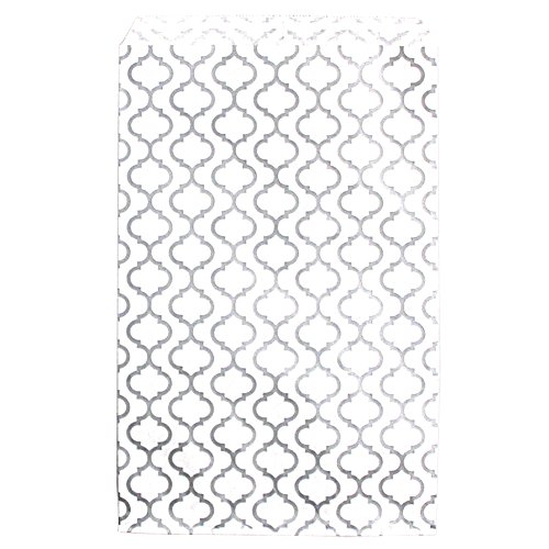 200 pcs Shimmering Silver Trellis Pattern Paper Merchandise Gift B...