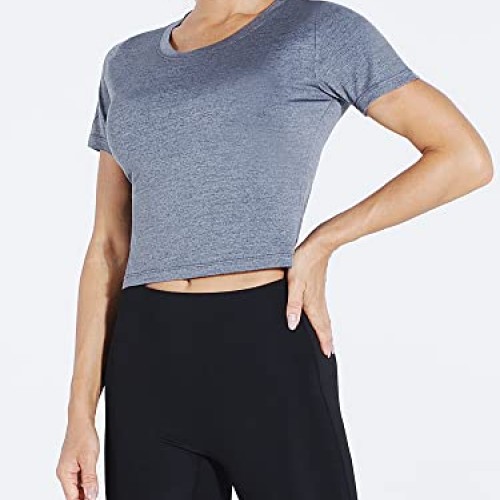 CADMUS Workout Crop Tops Women Racerback Dry Fit Athletic Shirts S...