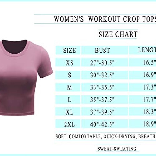 CADMUS Workout Crop Tops Women Racerback Dry Fit Athletic Shirts S...