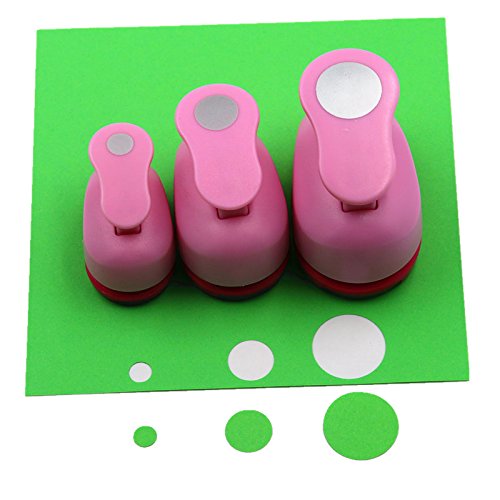 CADY Crafts Punch Set 8mm 15mm 25mm Paper Punches 3pcs/Set Circle