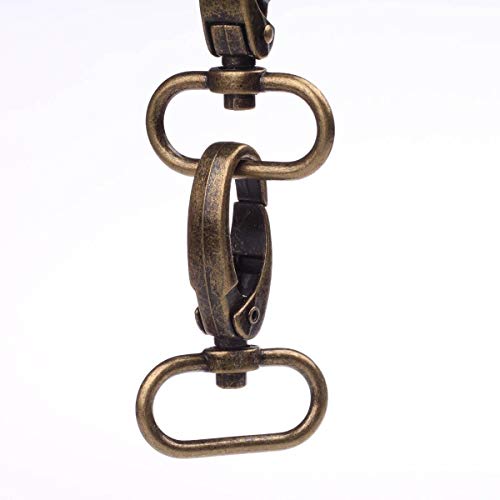 1-inch Antique Brass Curved Lobster Clasps Swivel Trigger Clips Sn...