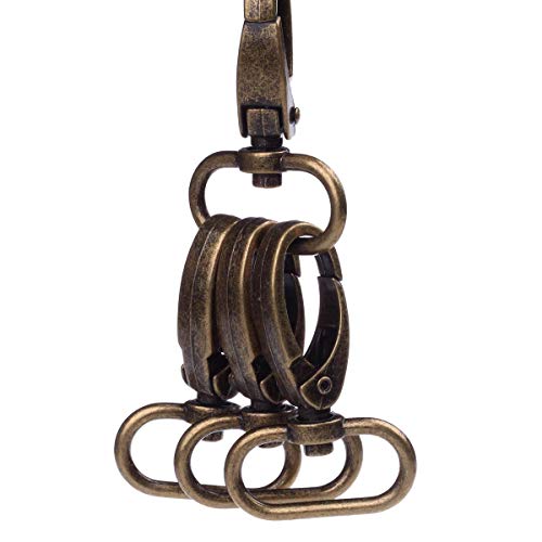 1-inch Antique Brass Curved Lobster Clasps Swivel Trigger Clips Sn...