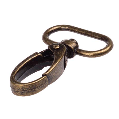 1-inch Antique Brass Curved Lobster Clasps Swivel Trigger Clips Sn...