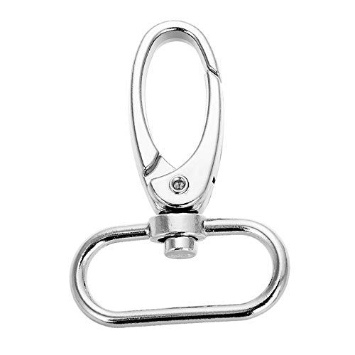 1-inch Silver Curved Lobster Clasps Swivel Trigger Clips Snap Pac...