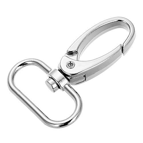 1-inch Silver Curved Lobster Clasps Swivel Trigger Clips Snap Pac...