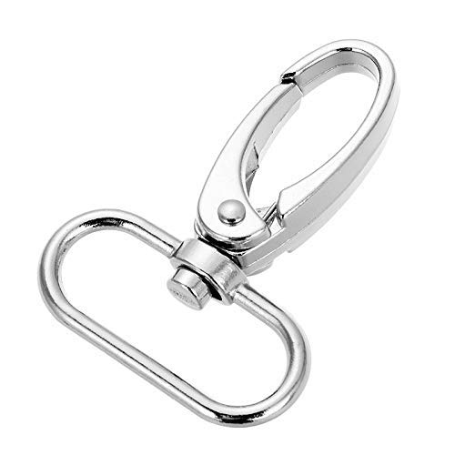 1-inch Silver Curved Lobster Clasps Swivel Trigger Clips Snap Pac...