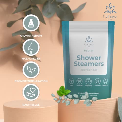 Aromatherapy Shower Steamers for Congestion and Relaxation, 15 Pac...