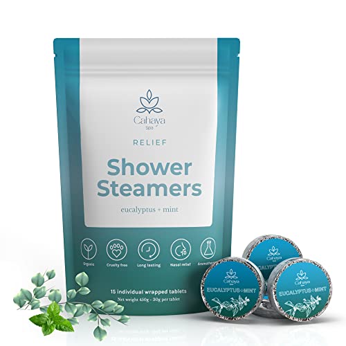 Aromatherapy Shower Steamers for Congestion and Relaxation, 15 Pac...