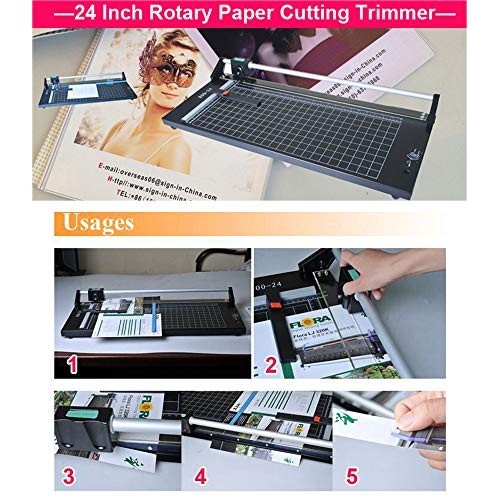 CALCA 24 Inch Precision Rotary Paper Cutter Paper Trimmer 24 inch ...