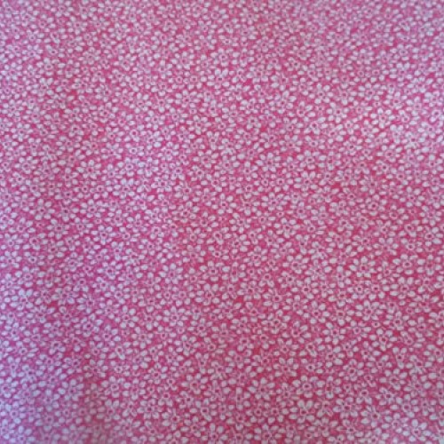 Springs Calico Bright Pink Small Flower Cotton Fabric