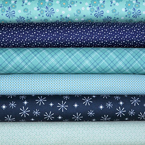 Calico Days 6 Fabric Fat Quarters by Mixed Designers for Riley Bla...