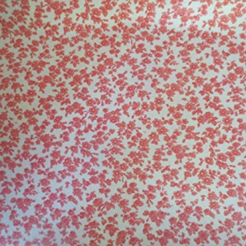 Springs Calico White with Peach Colored Flowers Cotton Fabric