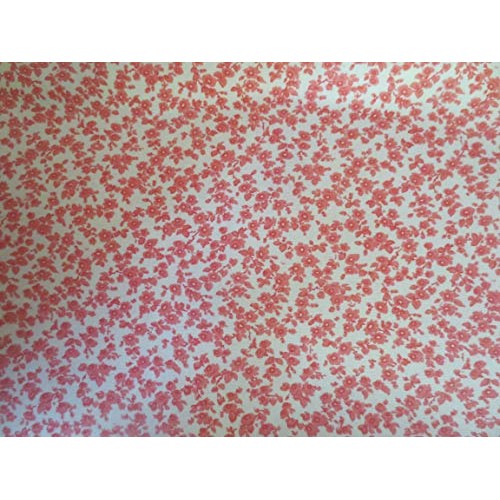 Springs Calico White with Peach Colored Flowers Cotton Fabric