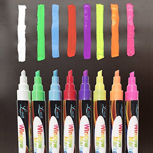 Chalk Markers - Mega 8 Pack - Premium Liquid Chalk Marker Pen with...