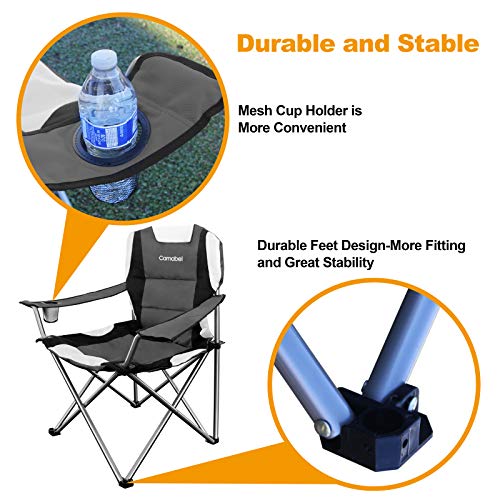 Camabel Folding Camping Chairs Outdoor Lawn Chair Padded Sports Ch...