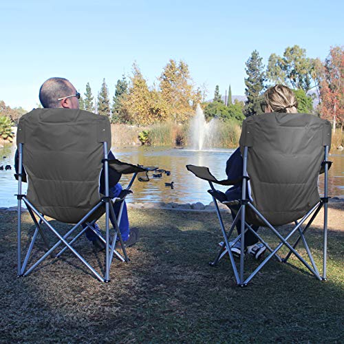 Camabel Folding Camping Chairs Outdoor Lawn Chair Padded Sports Ch...