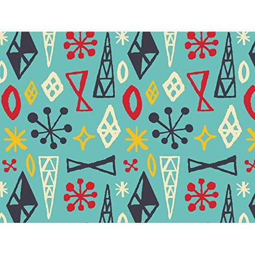 Camelot Fabrics Whats Cookin Retro Geo Quilting Fabric Blue - per ...