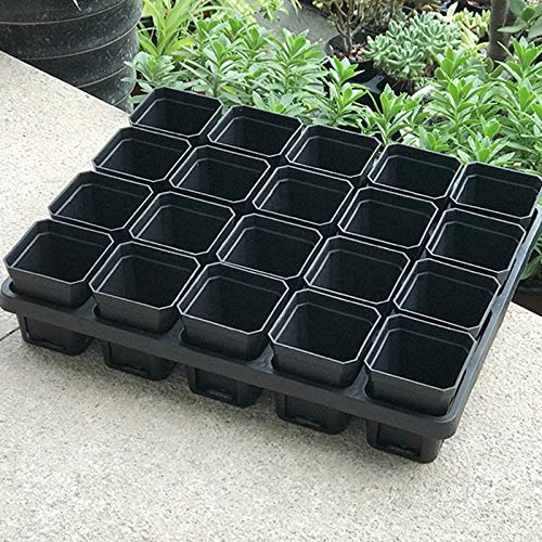 Camisin 100PCS Plant Disposable Flower Pot Small Black Square Cutt...