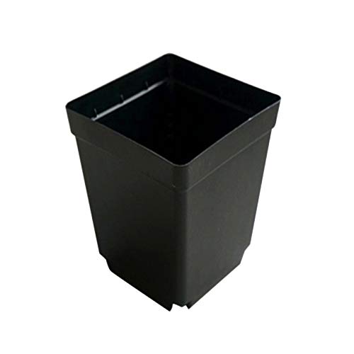 Camisin 100PCS Plant Disposable Flower Pot Small Black Square Cutt...