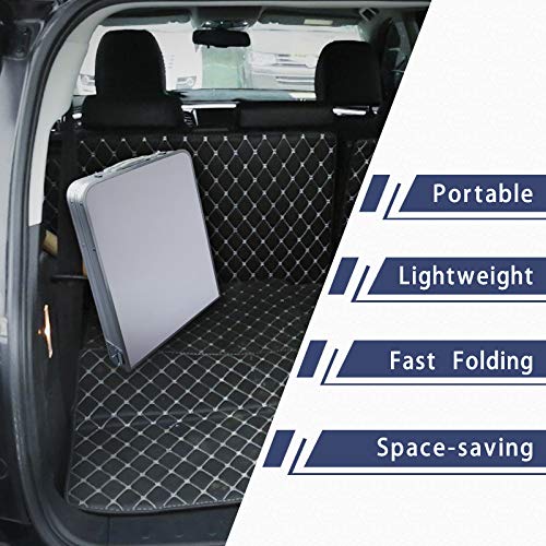 Camp Field Camping Folding Aluminum Table with Adjustable Legs for...