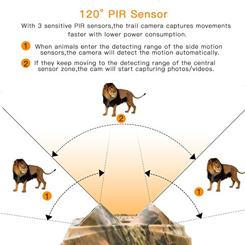 Campark Trail Camera-Waterproof Game Hunting Scouting Cam 14MP 108...