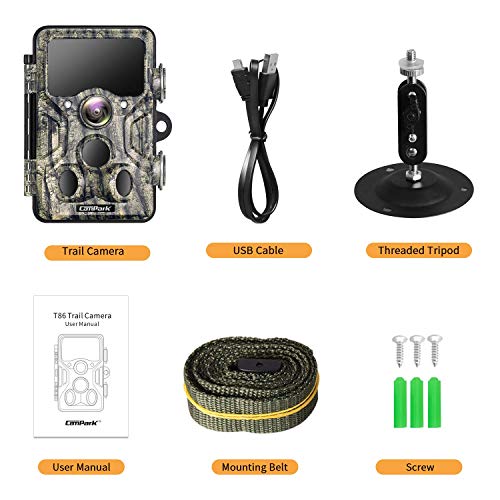 Campark WiFi Bluetooth Trail Camera 20MP 1296P Game Hunting Camera...