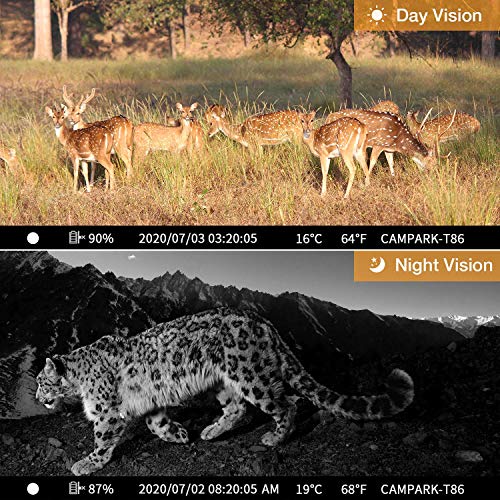 Campark WiFi Bluetooth Trail Camera 20MP 1296P Game Hunting Camera...