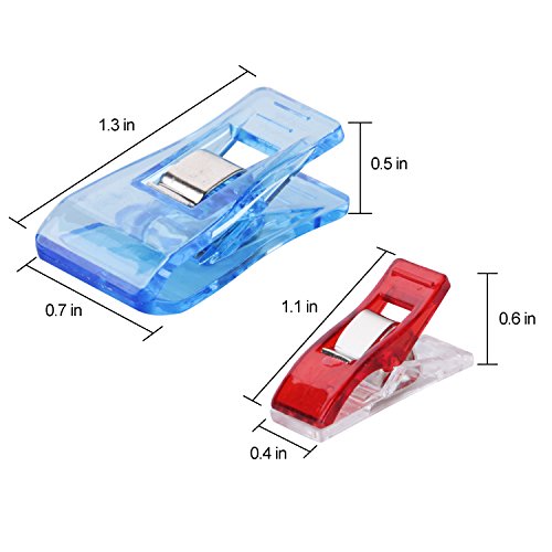 Quilting Clips and Sewing Fabric Clips,Pack of 100,80 Small +20 Mi...